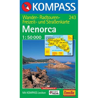 Kompass Karten, Menorca: Wanderkarte mit Stadtplänen und Radrouten. GPS-genau. 1:50000 (KOMPASS Wanderkarte, Band 243)